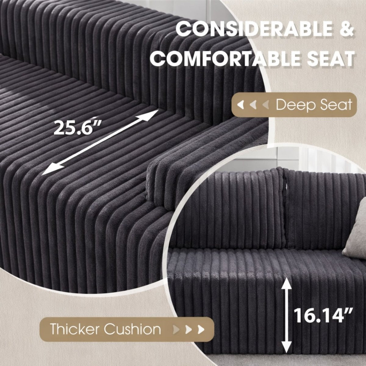 Murk Altitude Modular | Deep-Seat Cloud Sectional &amp; Ottoman