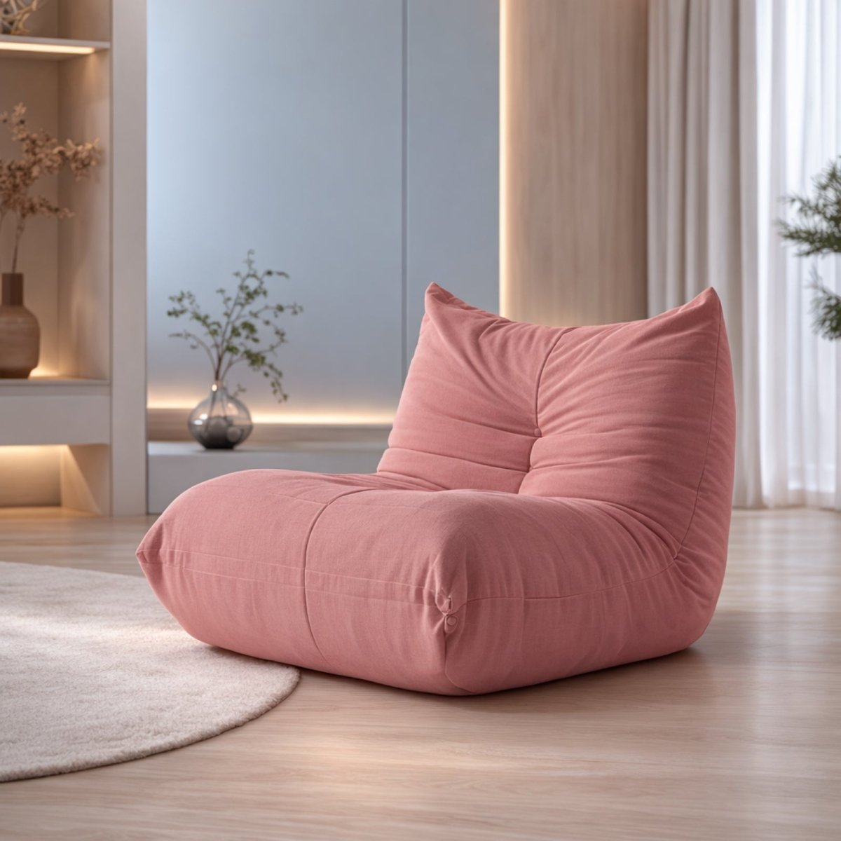Volcanic Dune Low-Profile Lounge | Tufted Mohair Floor Sofa