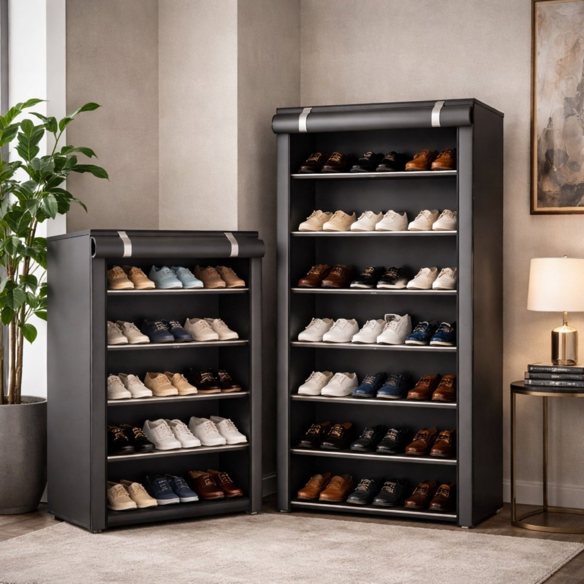 Enclave Aera Concealed Shoe Sanctuary | 10-Tier Freestanding Fabric Cabinet