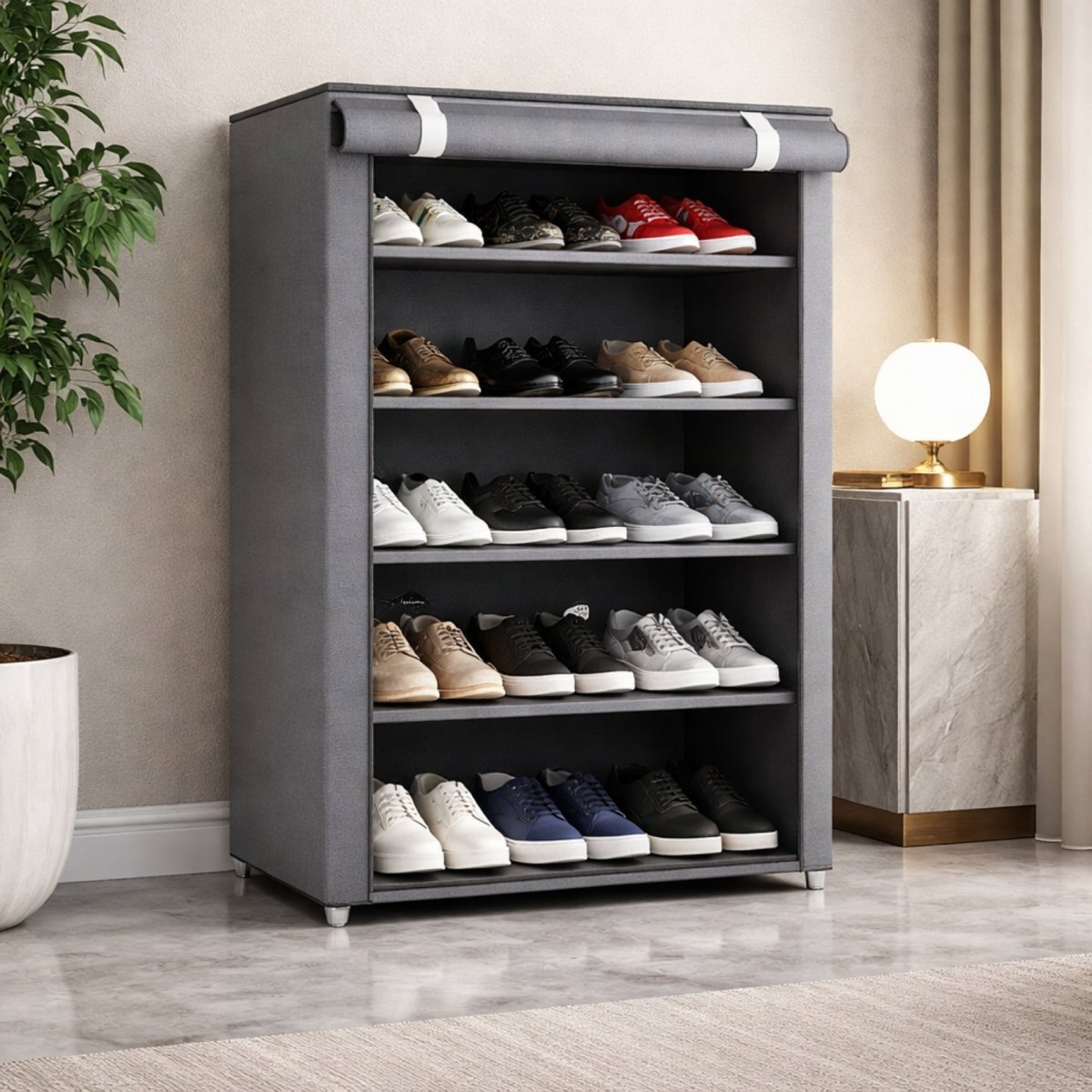Enclave Aera Concealed Shoe Sanctuary | 10-Tier Freestanding Fabric Cabinet
