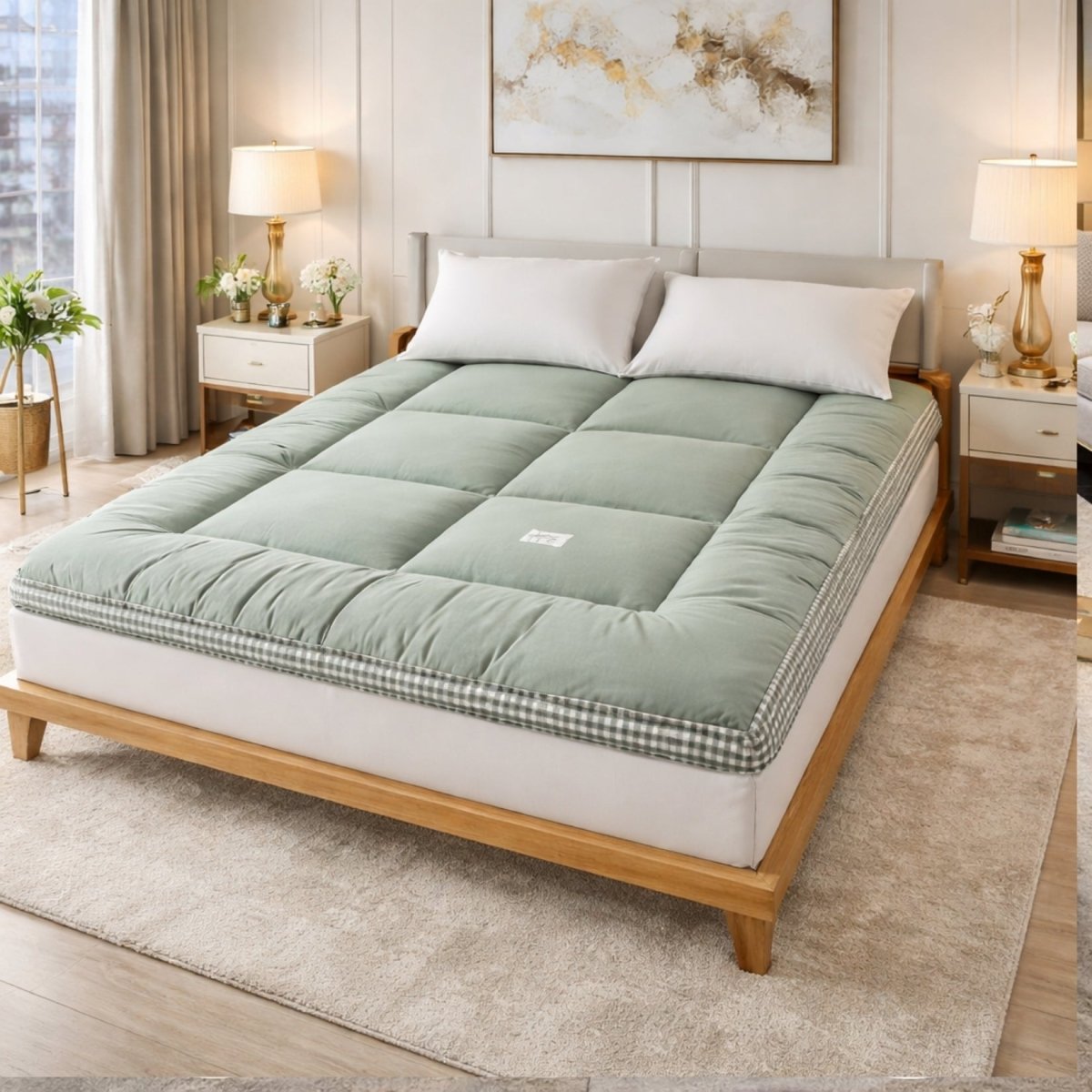 Vault Haven Floor Bed | 4-Inch Plush Quilted Roll-Up Futon