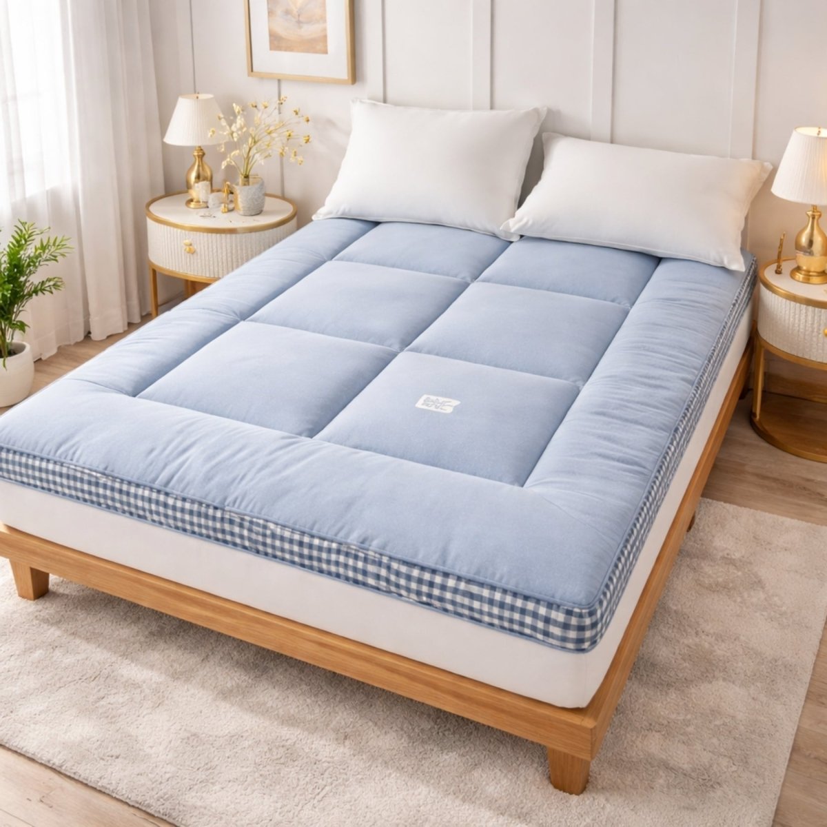 Vault Haven Floor Bed | 4-Inch Plush Quilted Roll-Up Futon