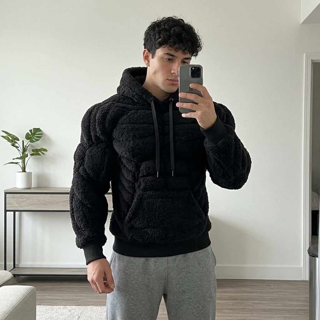 sweater - black - living area mirror scene