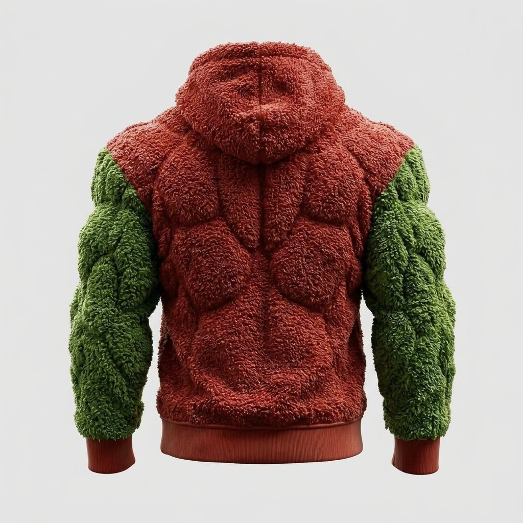 Titan Sherpa Muscle Hoodie | Padded Six Pack Fleece Pullover