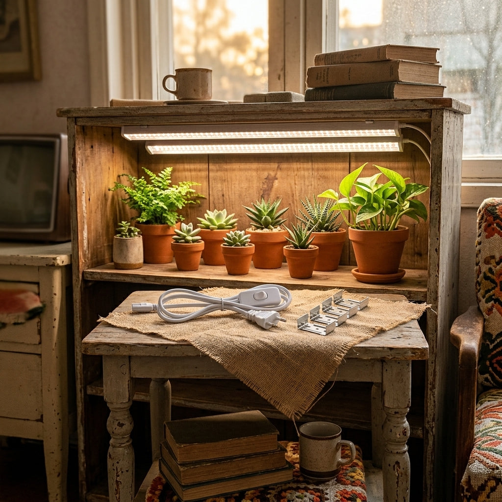 Verdant Canopy System | Architectural Full-Spectrum LED Grow Light Strips - vintage rustic home