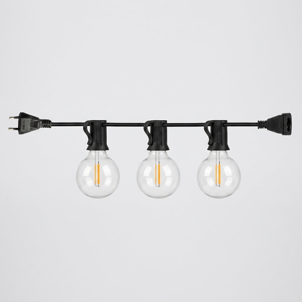 G40 Outdoor Garland String Lights Shatterproof Waterproof Plastic Led Bulb Vintage Connectable Patry Patio Decor Light Chain - side view