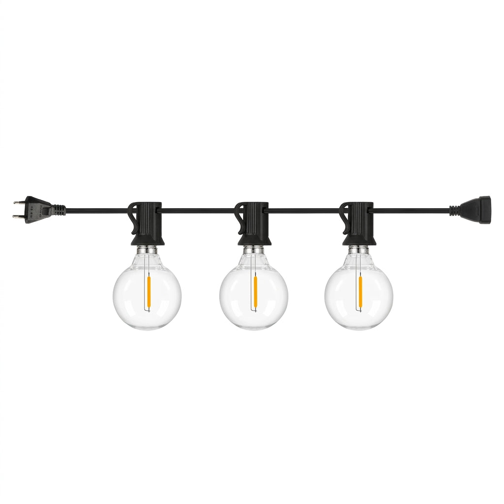 G40 Outdoor Garland String Lights Shatterproof Waterproof Plastic Led Bulb Vintage Connectable Patry Patio Decor Light Chain - front view