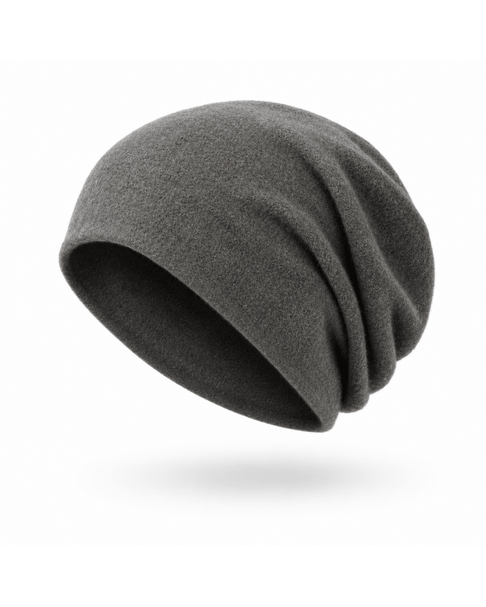 Pure Cashmere Slouchy Beanie Unisex Winter Hat Soft Designer Knit Cap Premium Oversized Warm Skully Headwear Accessories Fenlo Form