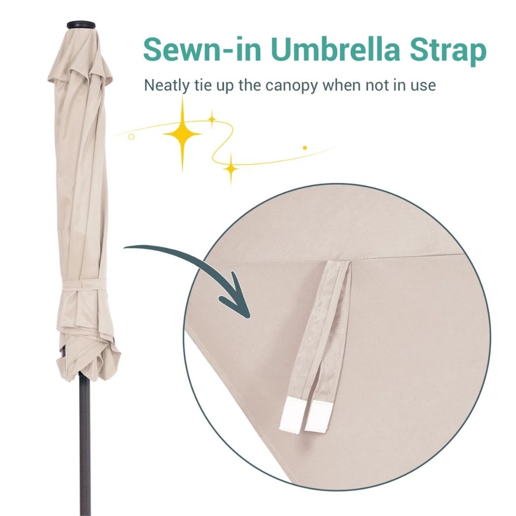 Lumina Oasis Canopy | 7.5' Solar LED Market Umbrella