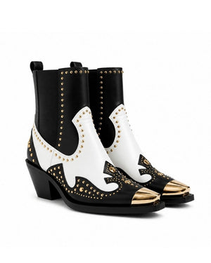Black and White Studded