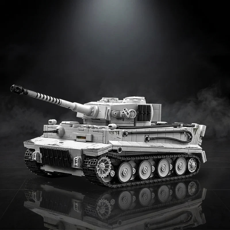 Tiger 1 Tank Building Set (Tan) | 1361 Pieces | WWII Military Brick Model