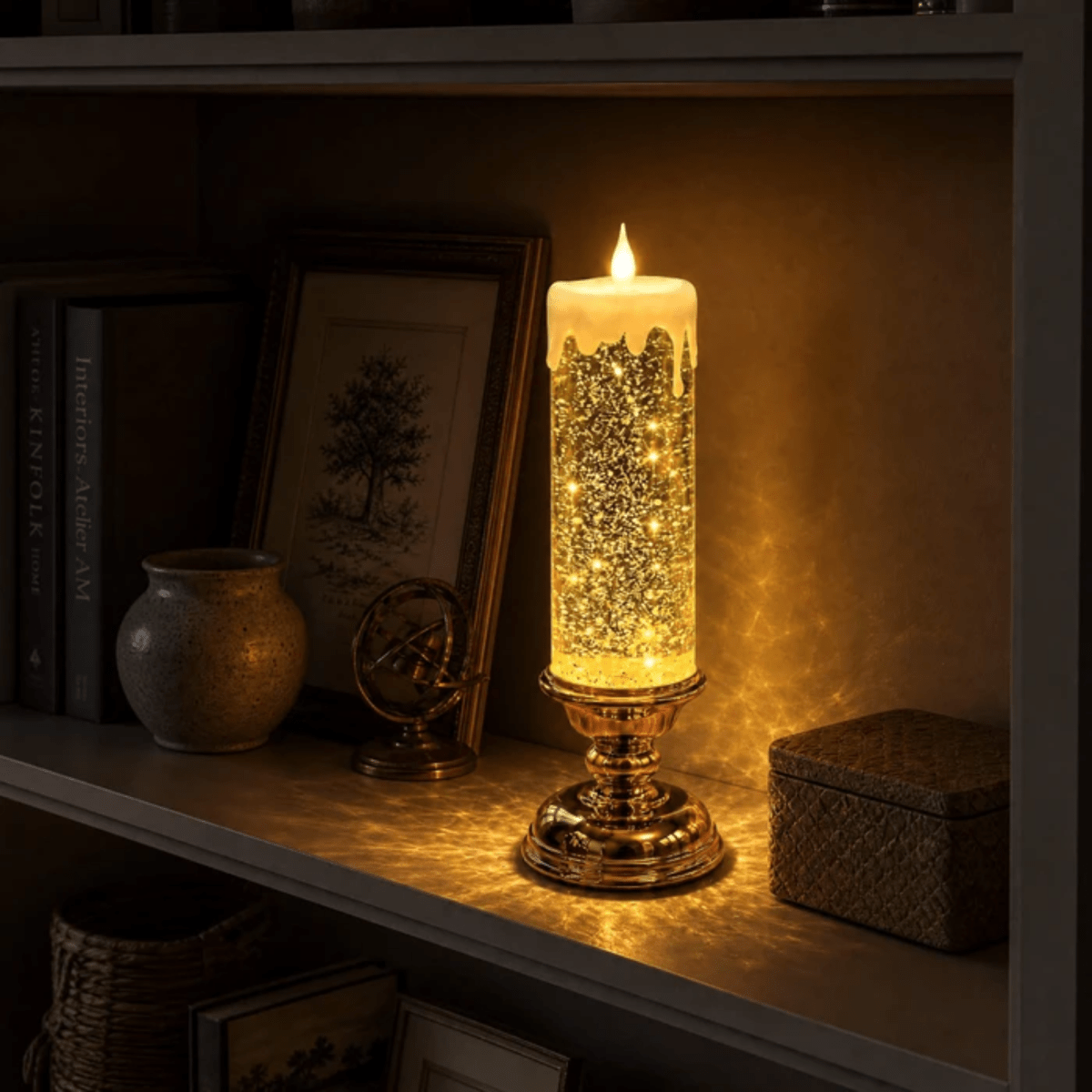 Lumina Ambiance Pillar | Flameless Water Spinner LED Candle