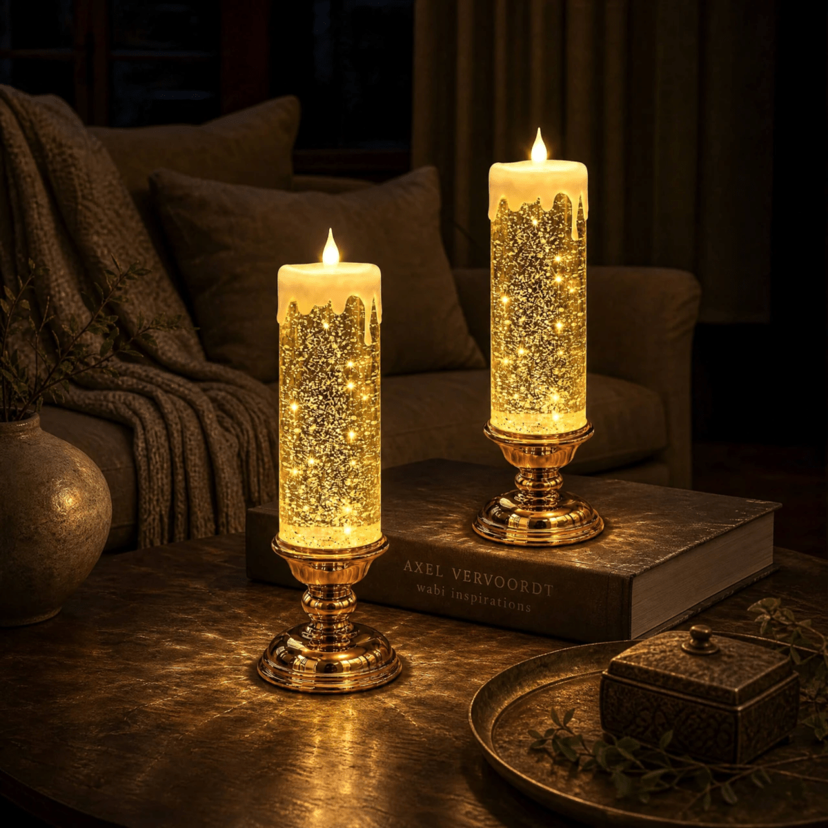 Lumina Ambiance Pillar | Flameless Water Spinner LED Candle