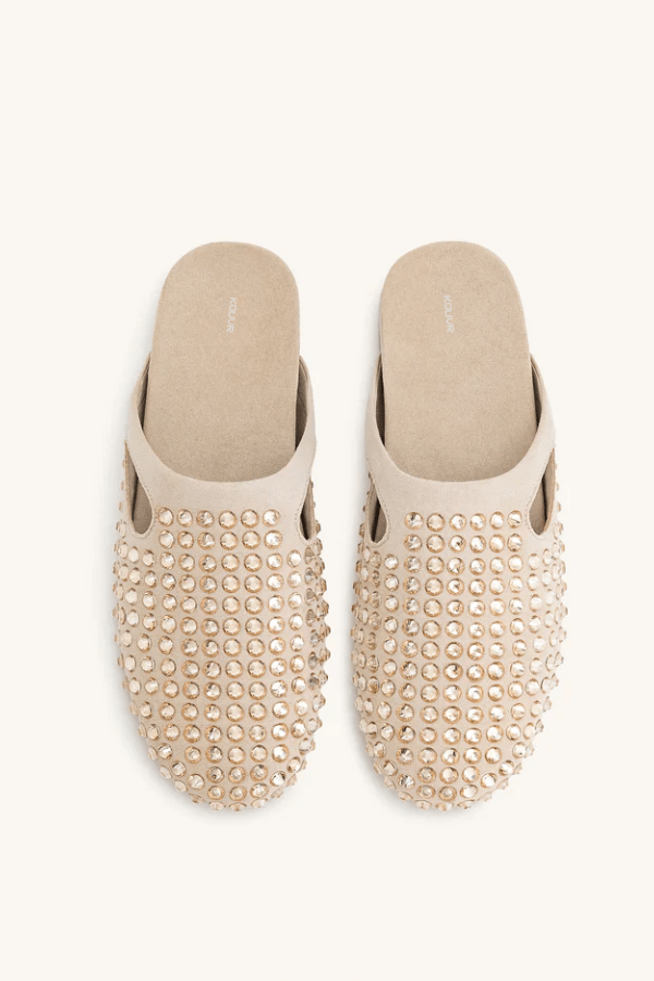 Hera Crystal Flache Pantoletten 