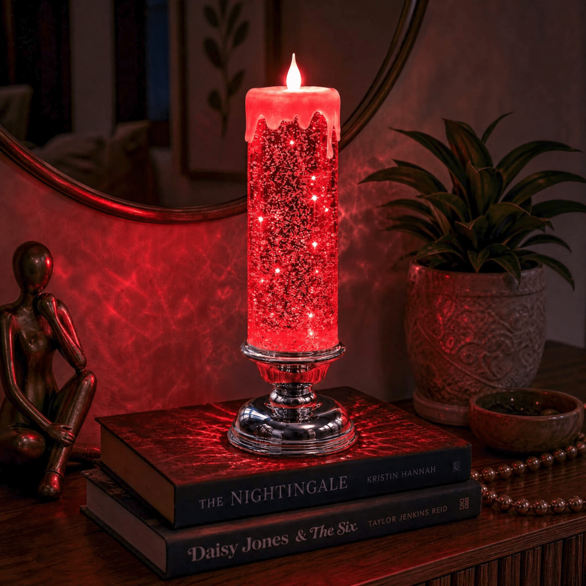 Lumina Ambiance Pillar | Flameless Water Spinner LED Candle