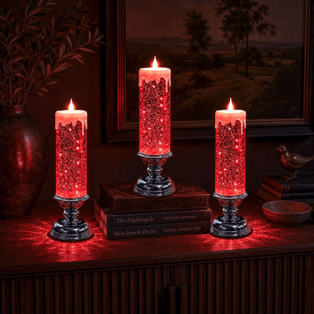 Lumina Ambiance Pillar | Flameless Water Spinner LED Candle