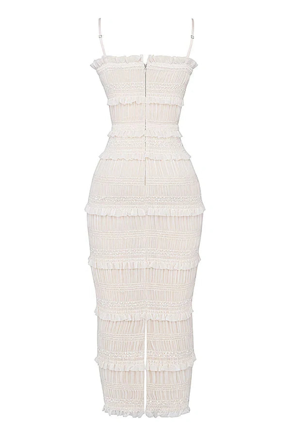 shirred, sculpts, georgette, column silhouette, and ceremonial elegance
