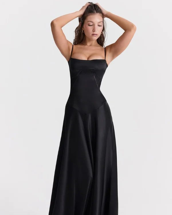 Back view of Gabriella Gown showing corset detail