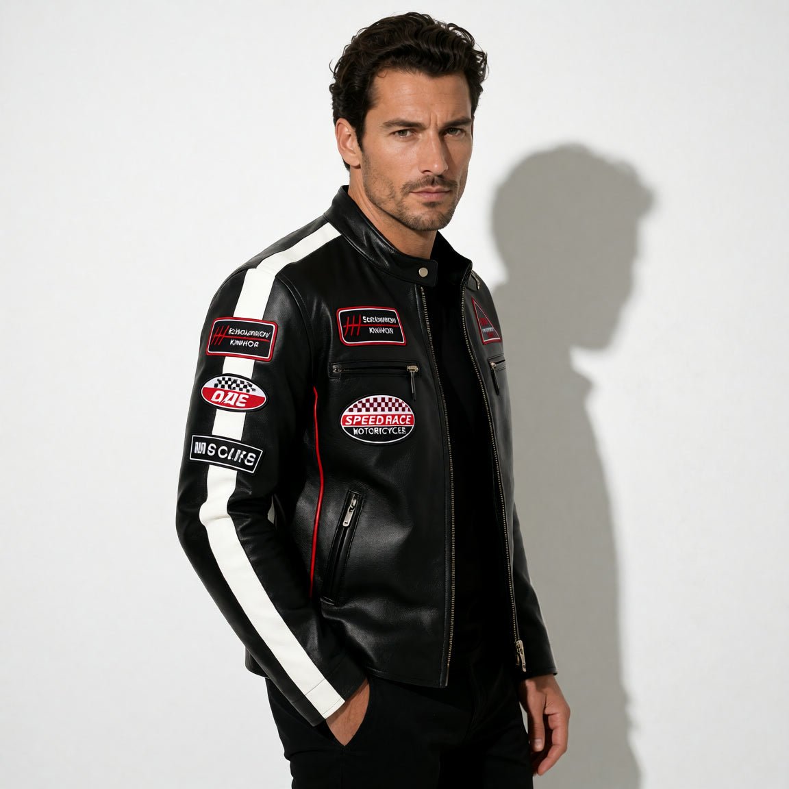Jayce | Motorcycle Style Leather Jacket