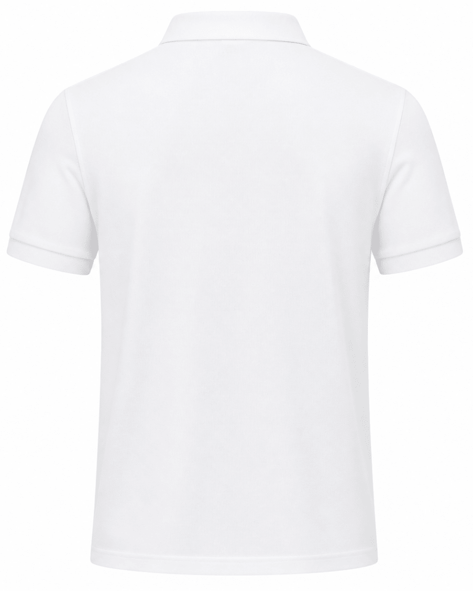 White polo shirt on a white background