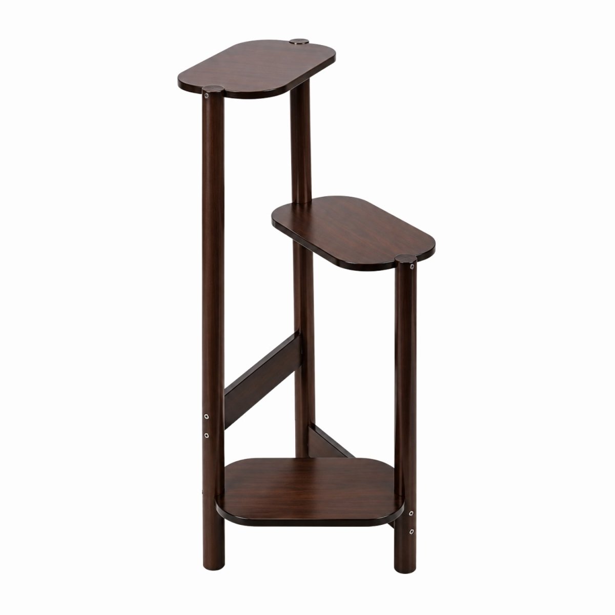 Arbor Display Stand | Mid-Century 3-Tier Solid Wood Plant Shelf