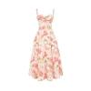 Pink kouvr Floral dress on a white background