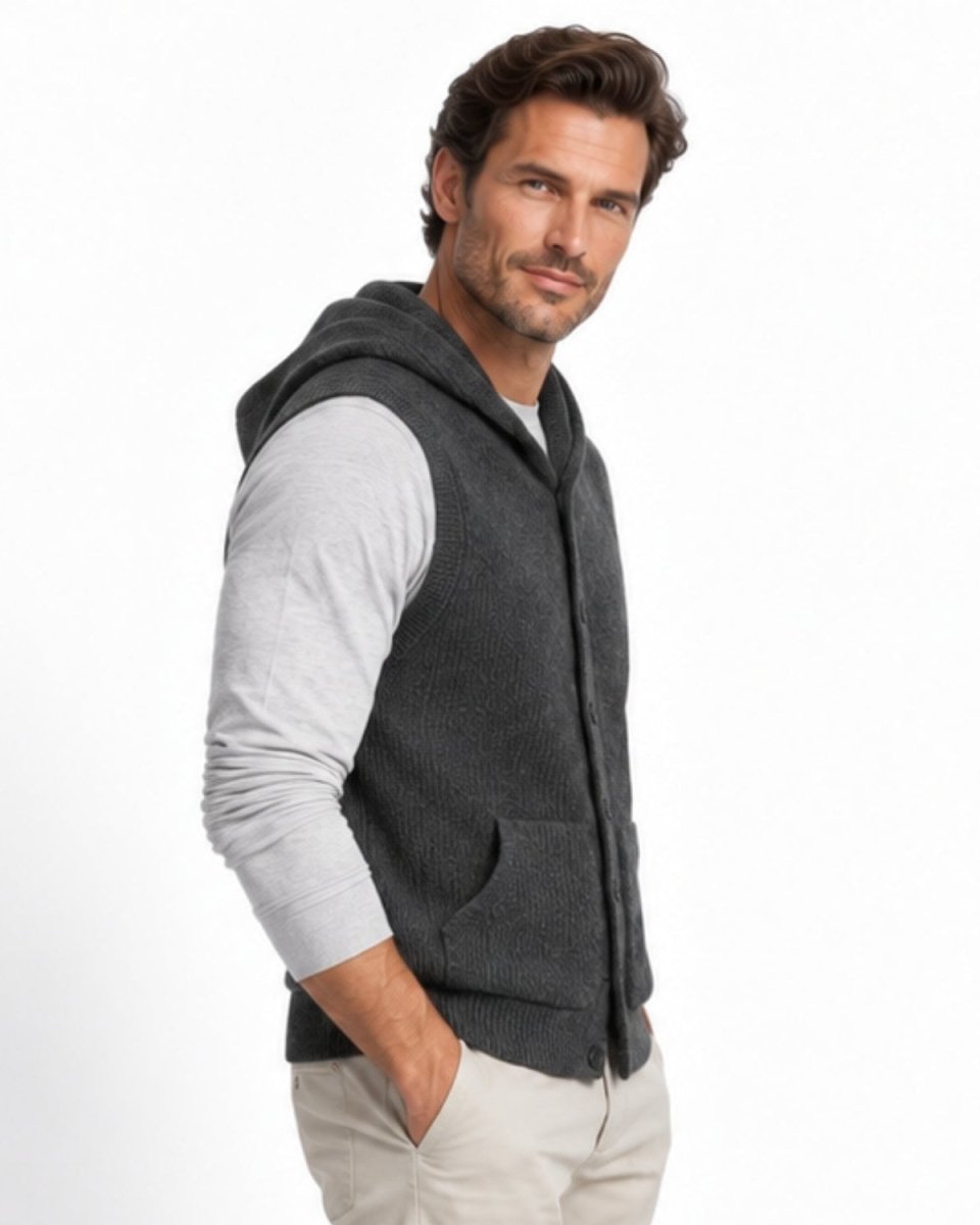 Luke Hooded Sleeveless Vest