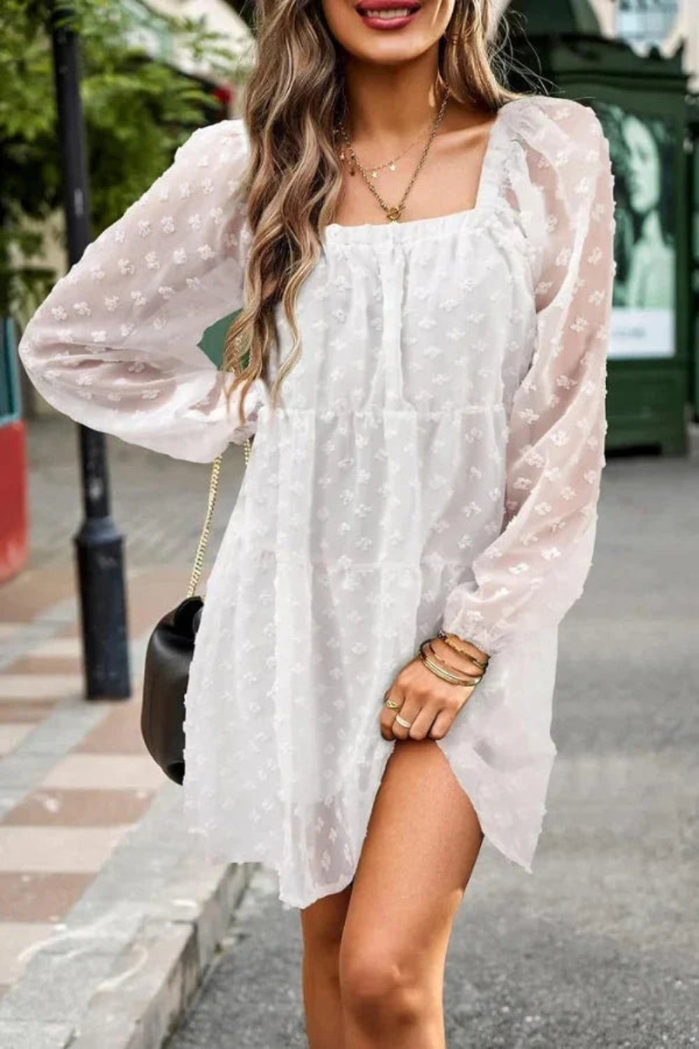 romantic getaway outfit," "ethereal white dress," "garden party attire," and "effortless chic style