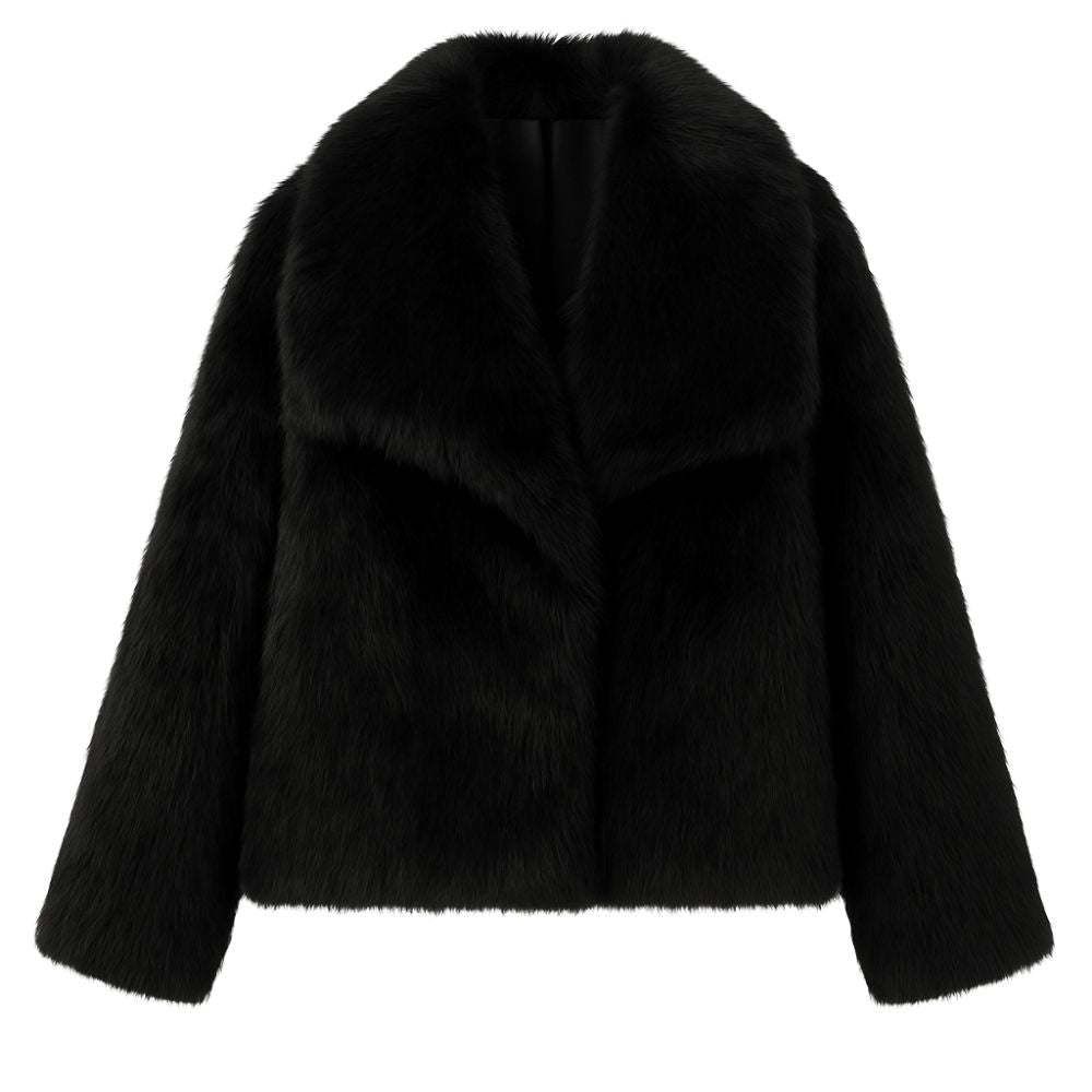 cruelty-free fashion, ethical outerwear, sustainable luxury, winter wardrobe essential, capsule collection piece, evening jacket, chic layering
