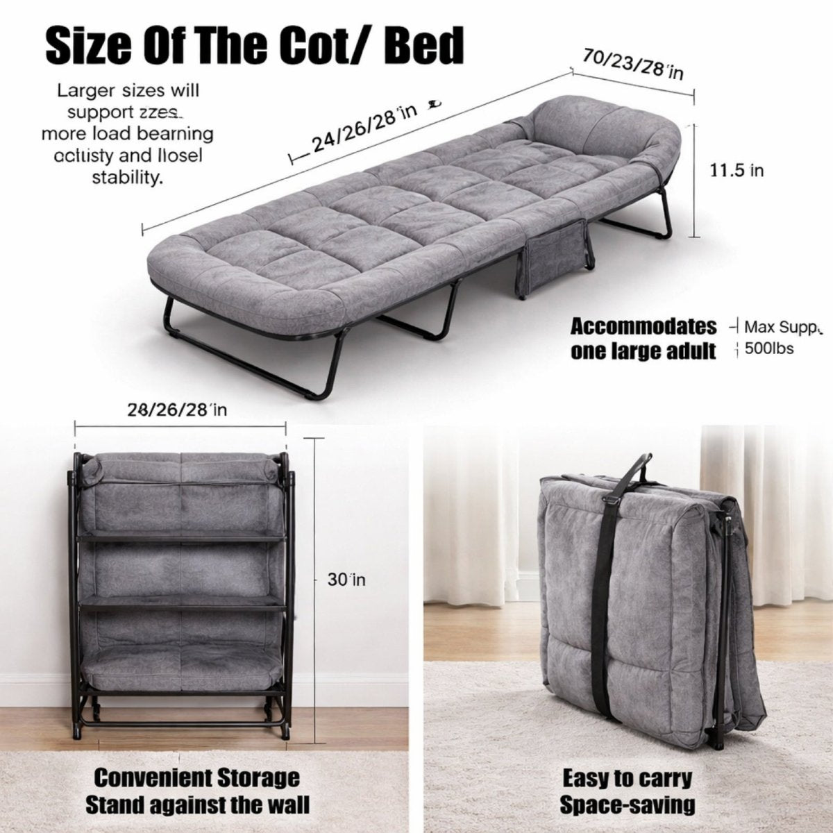Detailed view of the Kouvr convertible sleeper chair's robust 6-position adjustable backrest mechanism and fortified steel frame.