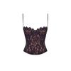 Black Kouvr lace corset on a white background