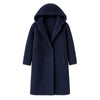plush fleece jacket", "cozy outerwear", "faux fur long coat", "luxury winterwear", "designer teddy coat", "warm longline jacket