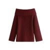 kouvr off-shoulder sweater on a white background