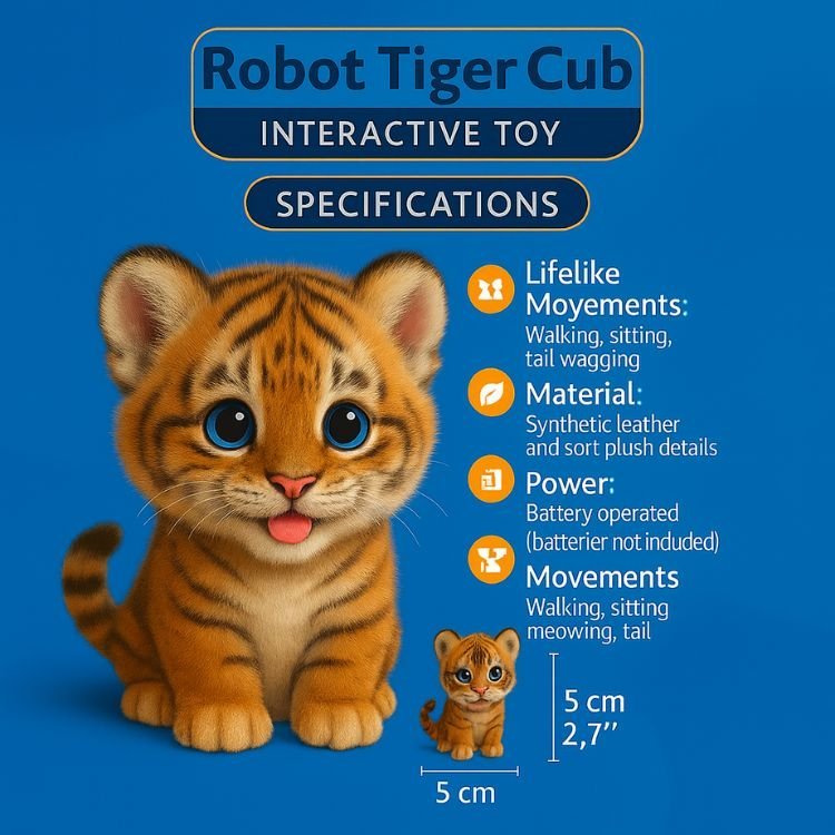 Realistic Robot Kitten – Electronic Cat | Walks, Meows & Wags Tail