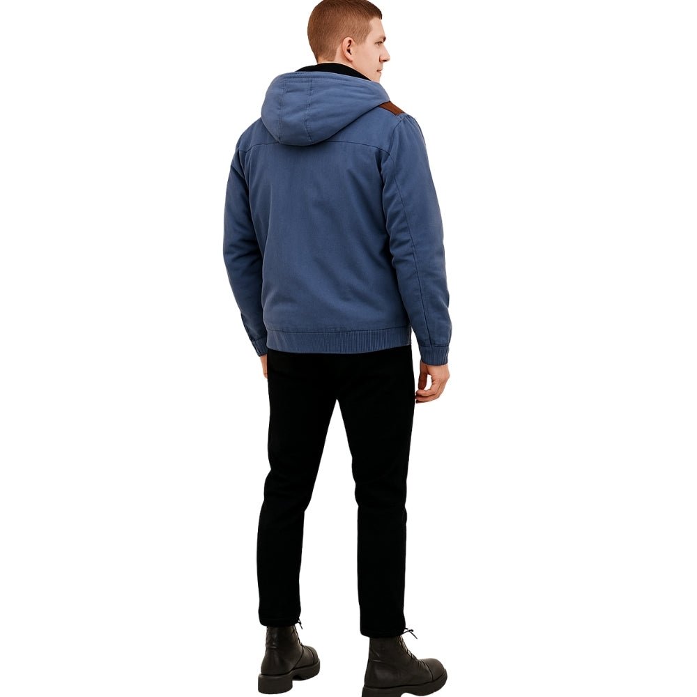 rugged outerwear for men
thermal hooded coat
men's cold weather gear
durable utility jacket
insulated workwear coat