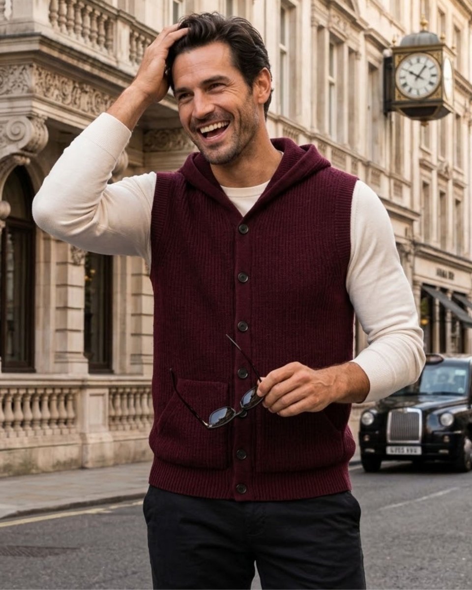 Luke Hooded Sleeveless Vest