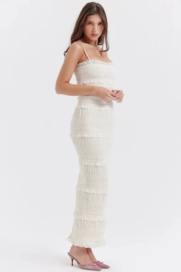 Hannie Pailletten-Plisseekleid 